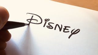 How I Write The Disney Logo With Calligraphy [upl. by Sidon]