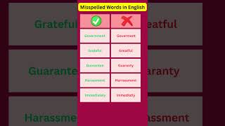 Misspelled Words in English  Most Commonly Misspelled Words [upl. by Acile]