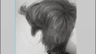 karakalem saç çizimi ve tonlama easy drawing hair [upl. by Somar]