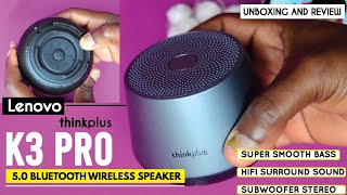 Lenovo Thinkplus K3 Pro Wireless Bluetooth speaker Surround SoundRechargeable Portable Review [upl. by Sheets]