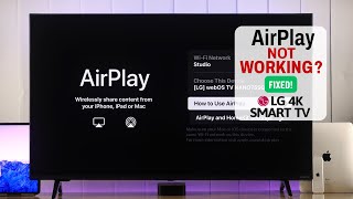 LG Smart TV Apple Airplay Not Working  Fixed [upl. by Yecam]