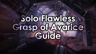 Destiny 2 How to Solo Flawless The Grasp of Avarice Dungeon [upl. by Faubion850]