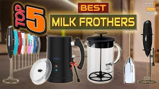 TOP 5 Best Milk Frothers of 2024  Handheld Electric amp Manual Frothers Reviewed [upl. by Ahsael646]