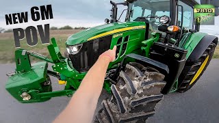 Lets Drive NEW John Deere 6M  POV Drive [upl. by Darb]