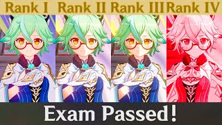 ALL SUCROSE EXAM RANK I  II  III amp IV Genshin Impact  Sucrose Alchemy Exam Potion Advanced Expert [upl. by Attenyl79]