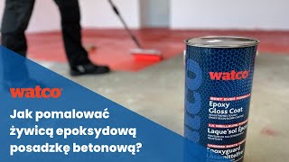 Jak pomalować żywicą epoksydową posadzkę betonową w garażu lub magazynie  Watco Epoxyguard [upl. by Dolan]