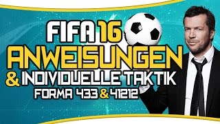 FIFA 16 Ultimate Team  Anweisungen amp Individuelle Taktiken  So geht´s  deutsch [upl. by Anavlys]