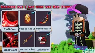 Bedwars But I can only use Red Things BlockmanGo [upl. by Aisanat]