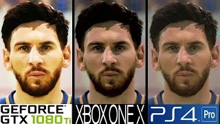 FIFA 18  GTX 1080Ti VS Xbox One X VS PS4 Pro  Graphics Comparison [upl. by Rubinstein]