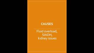 Hyponatremia Know its causes and symptoms 🩺💧 Nursing NurseEducation Hyponatremia PatientCare [upl. by Yrotciv]