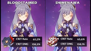 Keqing  Bloodstained Chivalry vs Shimenawa Reminiscence  Physical Comparison [upl. by Peale442]