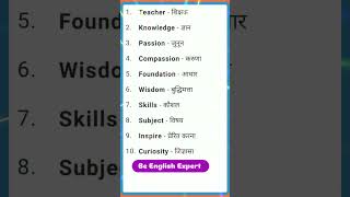 daily use english words with hindi meaningenglish speaking practiceenglishwordsshorts [upl. by Marijo899]