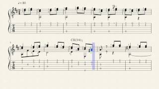 Etude n°6 op35  Fernando Sor 1778  1839 Tablature [upl. by Udenihc128]