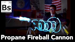 Propane Fireball Cannon  How to Shoot Blue Fireballs [upl. by Anaxor]