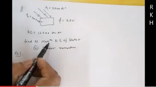 Lecture3 Calculation of kinetic energy in bichromatic light in photoelectric effect [upl. by Adarbil]