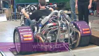 Leons Twin Turbo VW Powered Trike on the Dyno [upl. by Anatola]