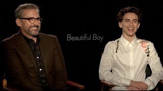 BEAUTIFUL BOY interviews  Timothee Chalamet Steve Carell Amy Ryan  Gone Baby Gone [upl. by Annazus89]