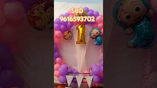 Balloon decoration birthday party first month birthdayfirst month birthday [upl. by Sherj511]