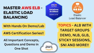 Master AWS ELB  ALB NLB GLB Target Groups Sticky Sessions SNI  Hands On Demo AWS SAA  aws [upl. by Annanhoj]