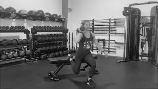 Single Arm Dumbbell Front Rack Rear Foot Elevated Split Squat [upl. by Foy]