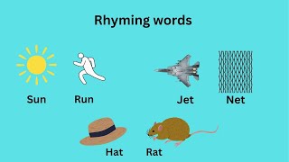 Rhyming words  Kids Fun and educational  Learn english words [upl. by Craw716]