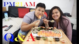 Mukbang Sushi  QampA Vol 1 [upl. by Lebbie]