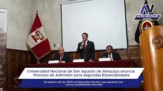 UNSA ANUNCIA PROCESO DE ADMISIÓN PARA SEGUNDAS ESPECIALIDADES [upl. by Terence]