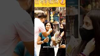 Pulling cheeks prank on cute girls 😍  ytshorts shorts [upl. by Aihsenat]