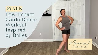 20 Minute Beginner Balletone™ Low Impact Cardio Dance  No Equipment Standing Workout [upl. by Yrac]