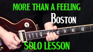 how to play quotMore Than a Feelingquot on guitar by Boston  guitar solo and fills lesson [upl. by Dranik]