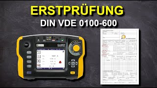 Erstprüfung elektrischer Anlagen DIN VDE 0100600 mit Chauvin Arnoux Installationstester CA 6117 [upl. by Yor500]