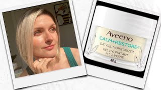 PRODUCT REVIEW Aveeno Calm and Restore Oat Gel Moisturizer  Cristina Maria [upl. by Aryl]