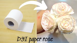 How to make a rose with a tissue  DIY paper roses [upl. by Anastas]