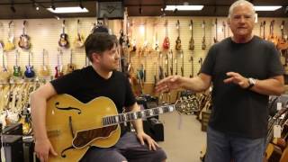 Graham Dechter playing a 1945 Epiphone Emperor here at Normans Rare Guitars [upl. by Akcinat]