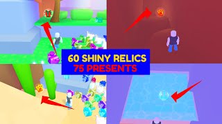 HOW TO FIND ALL 60 SHINY RELICS AND 75 PRESENTS IN PET SIMULATOR 99 ULTIMATE GUIDE ROBLOX [upl. by Cohligan]