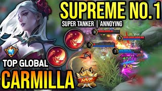 CARMILLA BEST BUILD 2023  TOP GLOBAL CARMILLA GAMEPLAY  MOBILE LEGENDS✓ [upl. by Ahab]