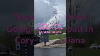 Corydon Indiana Tornado 🌪️ Sirens going off tornado indiana storms [upl. by Lekram944]