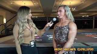 2020 IFBB New York Pro Interviews Womens Figure Ashely Howells [upl. by Acissej]