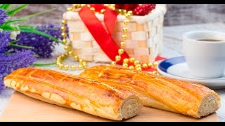 Prăjitură rapidă din aluat foietaj cu cremă de migdale  Mmm Ăsta da deliciu  SavurosTV [upl. by Garibold]