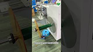 Automatic metre counting spooler rewinder winder transmission belt adhesive strip guide strip [upl. by Fiester]