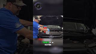 Topping off the Ford Edge Sport with Motorcraft Yellow Coolant After Flushing The System [upl. by Camilia]