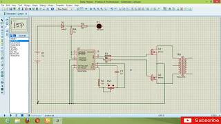 Simple Mosfet inverter proteus tutorial [upl. by Aneahs]