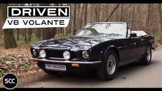 ASTON MARTIN V8 VOLANTE 1986  Test drive in top gear  Engine sound  SCC TV [upl. by Ledarf]