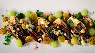 Charred Grape and Endive Salad with Roquefort Hazelnuts and Black Pepper Honey [upl. by Anil650]