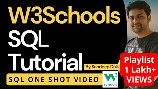 SQL One Shot • SQL Complete Course in 9 Hours • W3Schoolscom • हिन्दी [upl. by Ylsew]