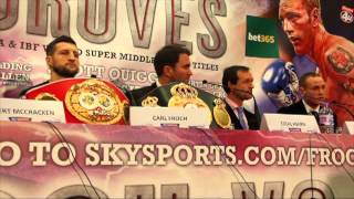 CARL FROCH vs GEORGE GROVES  THE FINAL PRESS CONFERENCE UNCUT   BATTLE OF BRITAIN [upl. by Yarled]