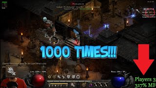 Running Pindleskin 1000 Times Diablo 2 Resurrected Loot drop highlights [upl. by Krefetz423]