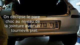 Démontage pare choc arrière clio 3 [upl. by Ahsiyn]