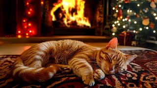 Cozy Purring Cat ASMR  Cozy Fireplace Burning amp Purr Sound  Healing Insomnia [upl. by Zapot861]