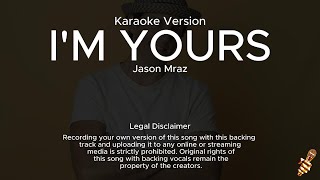 Jason Mraz  Im Yours Karaoke Version [upl. by Mcintyre]